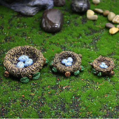 Cute Resin Parrot Nest Figurine