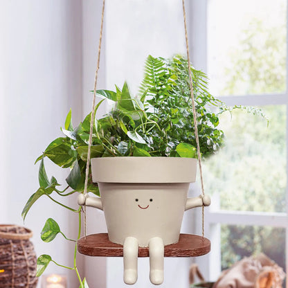 Cute Resin Smile Face Planter