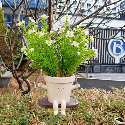 Cute Resin Smile Face Planter