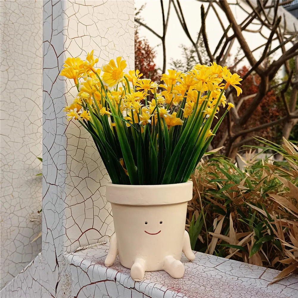 Cute Resin Smile Face Planter