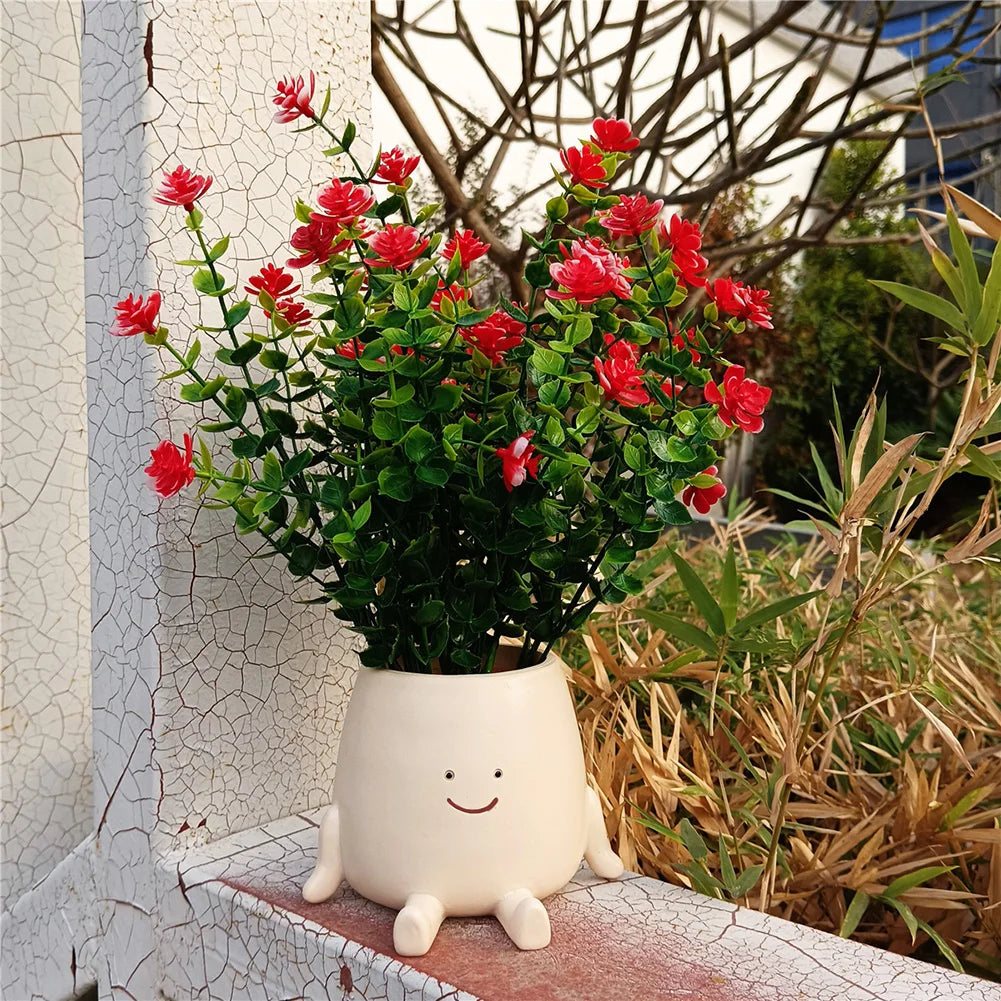 Cute Resin Smile Face Planter