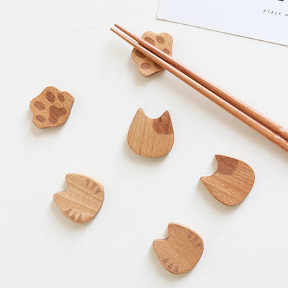 Cute Wooden Mushroom Chopstick Rests