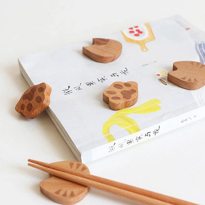 Cute Wooden Mushroom Chopstick Rests