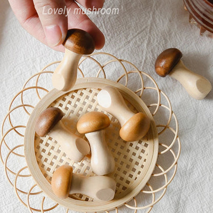 Cute Wooden Mushroom Chopstick Rests