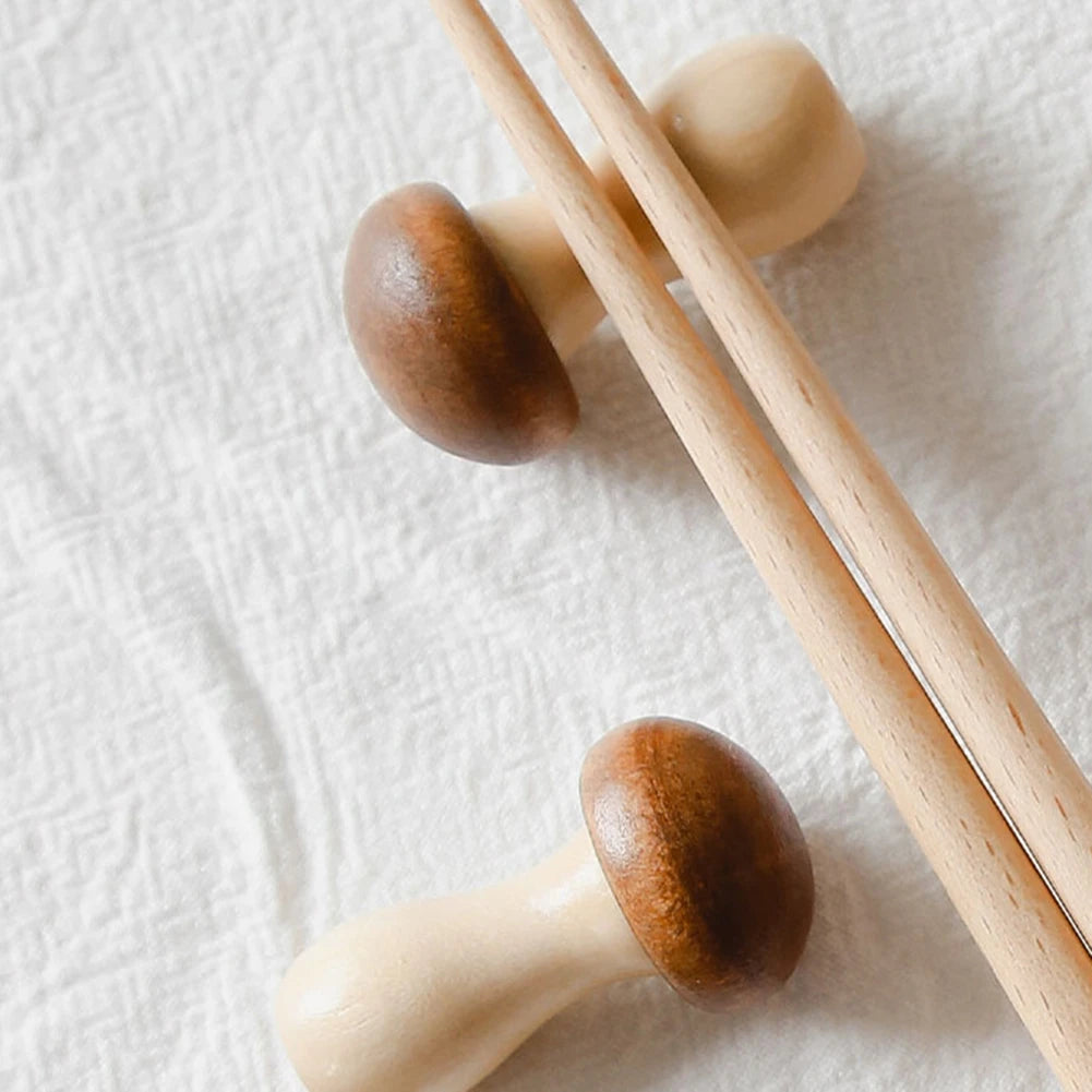 Cute Wooden Mushroom Chopstick Rests