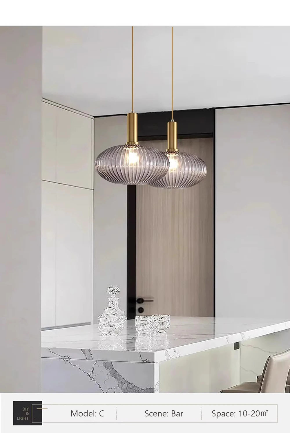 DARHYN Nordic Glass Pendant Light