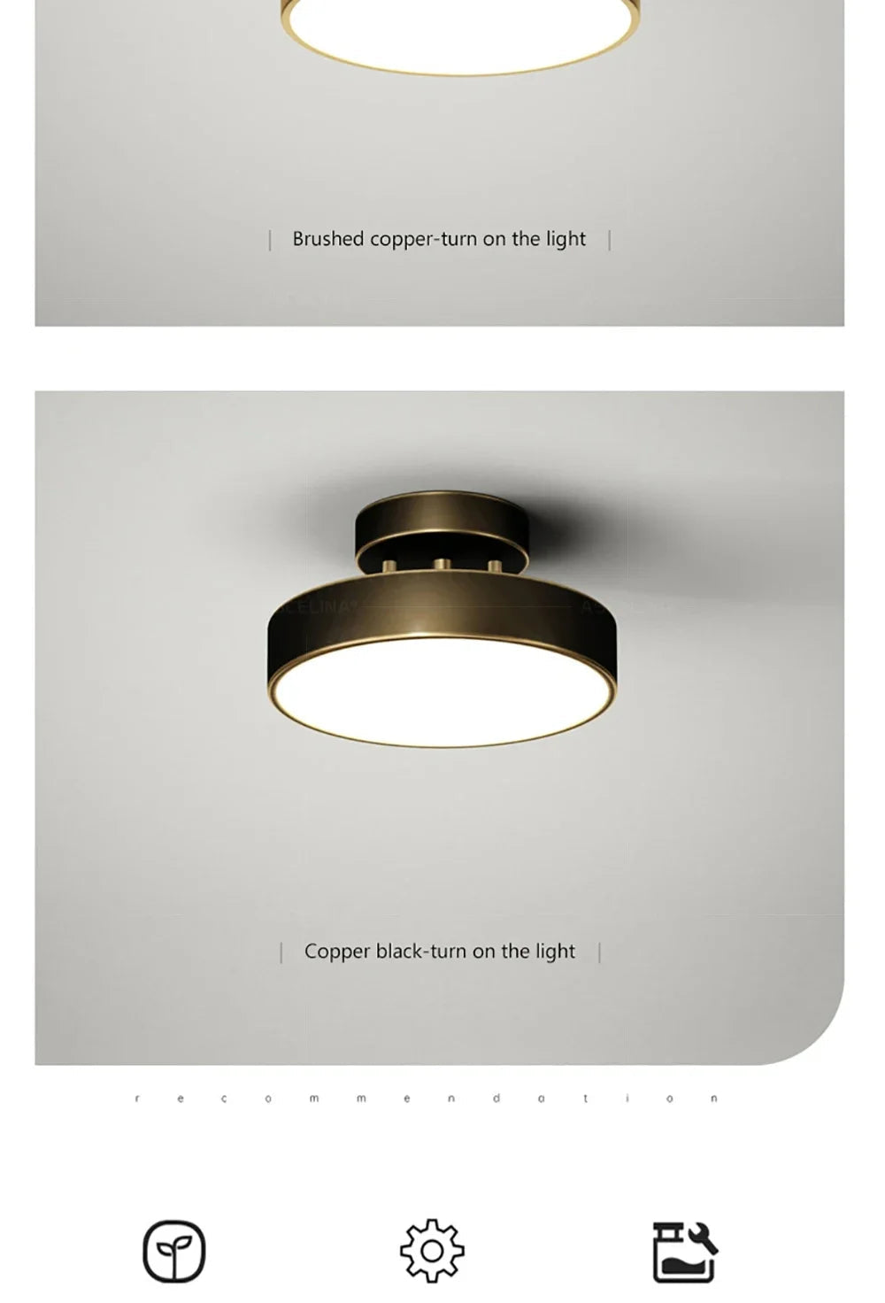 DARHYNL Rotatable LED Ceiling Light