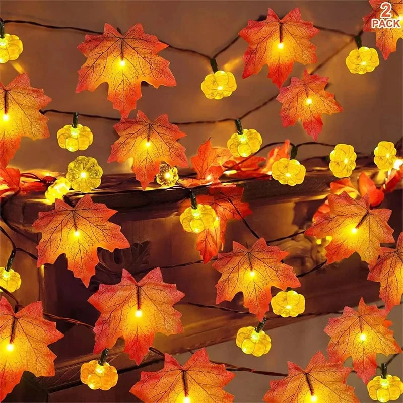 DUTRIEUX LED Maple Leaves Garland