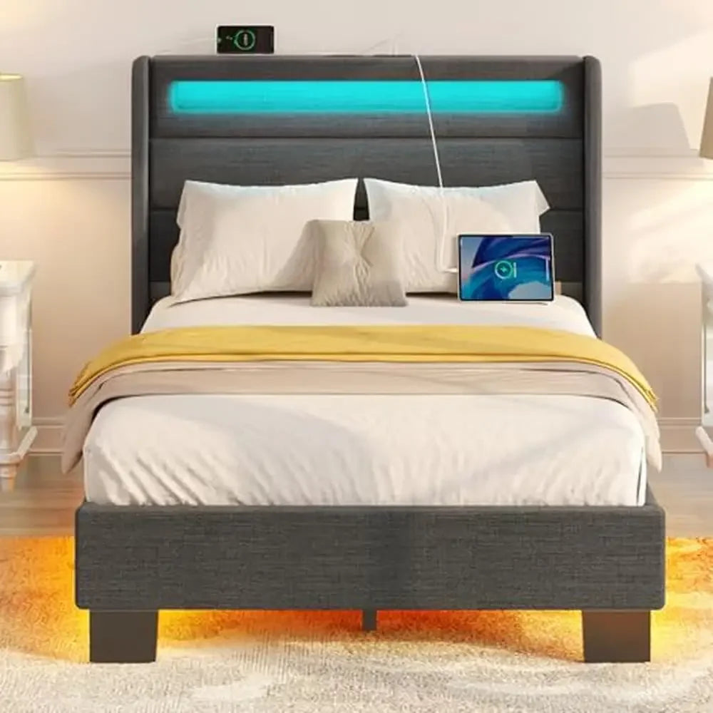 DUTRIEUX LED Twin Bed Frame