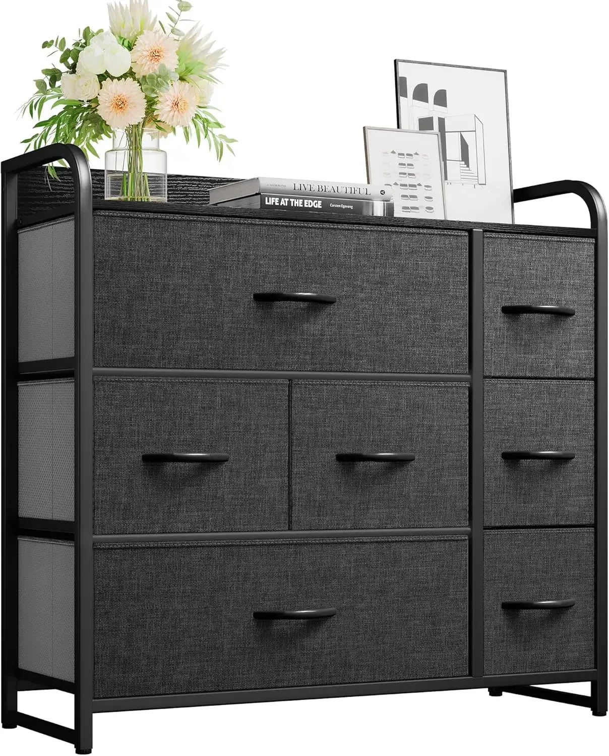 DUTRIEUX Multicolour 7-Drawer Fabric Storage Unit