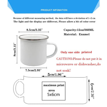 Dad Nutritional Facts Enamel Mug