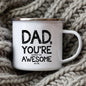 Dad Nutritional Facts Enamel Mug