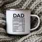 Dad Nutritional Facts Enamel Mug