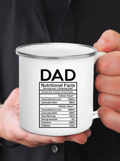 Dad Nutritional Facts Enamel Mug