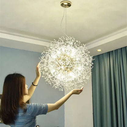 Dandelion LED Crystal Pendant Light