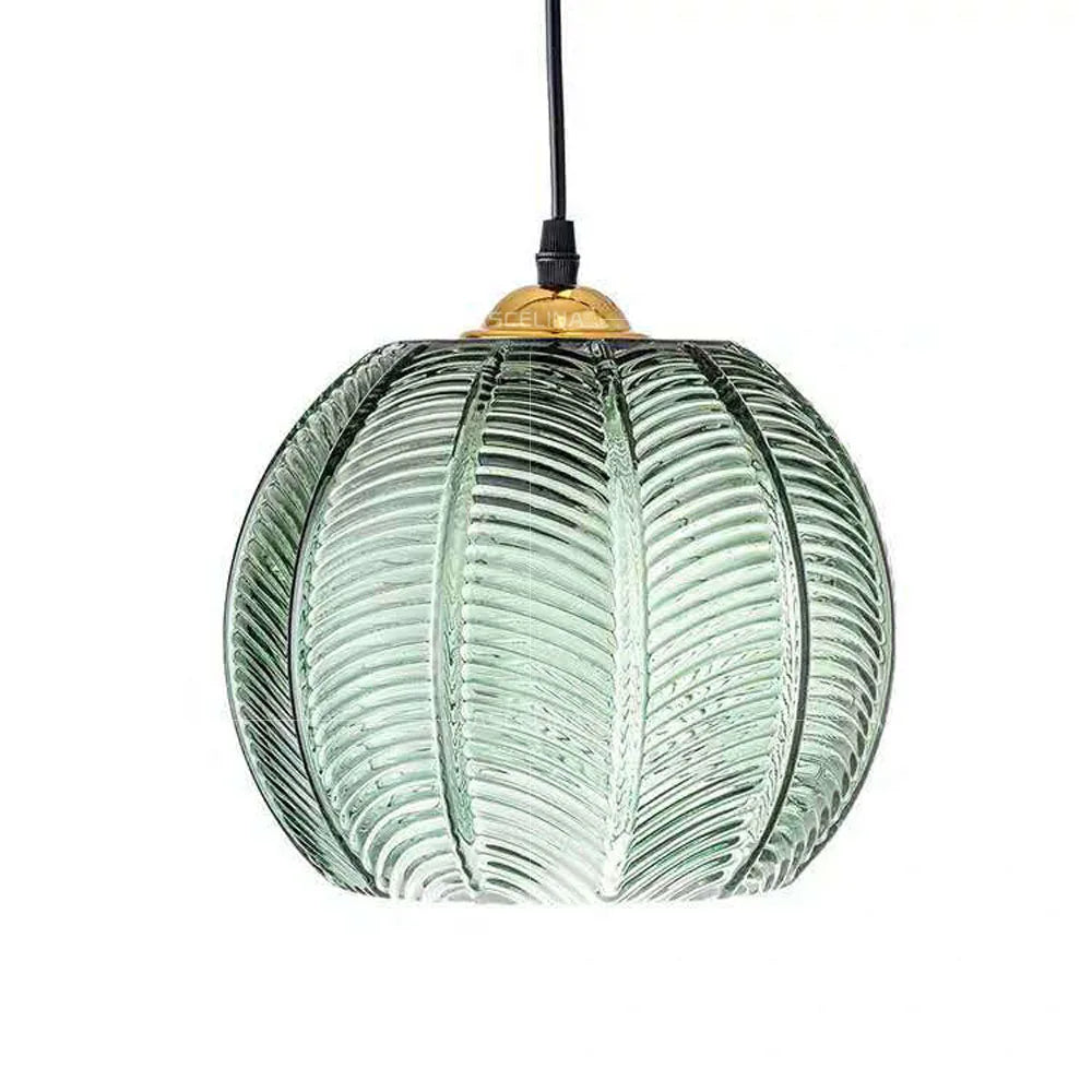 Dark Green Glass Pendant Light