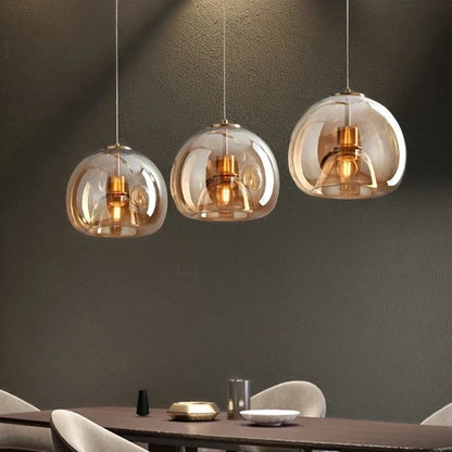 Dark Grey Glass LED Ceiling Light