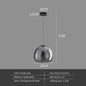 Dark Grey Glass LED Ceiling Light