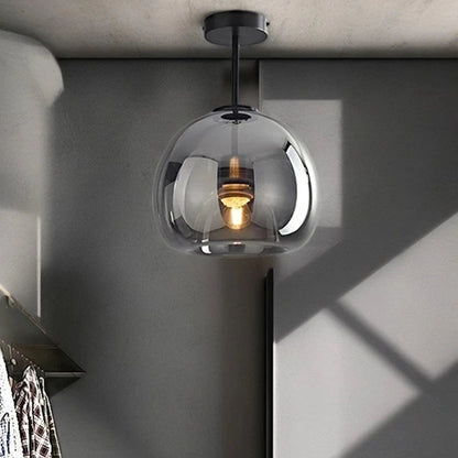 Dark Grey Glass LED Ceiling Light