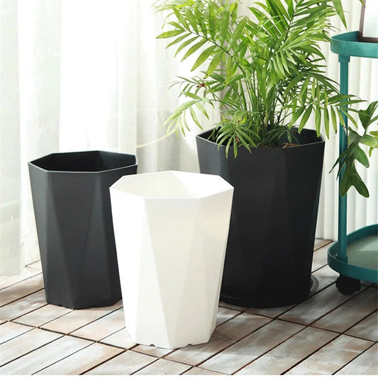 Diamond-Shaped Resin Flower Pot