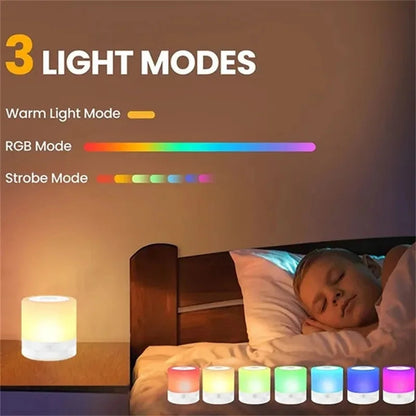 Dimmable 7-Color LED Touch Lamp