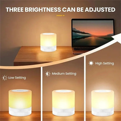 Dimmable 7-Color LED Touch Lamp