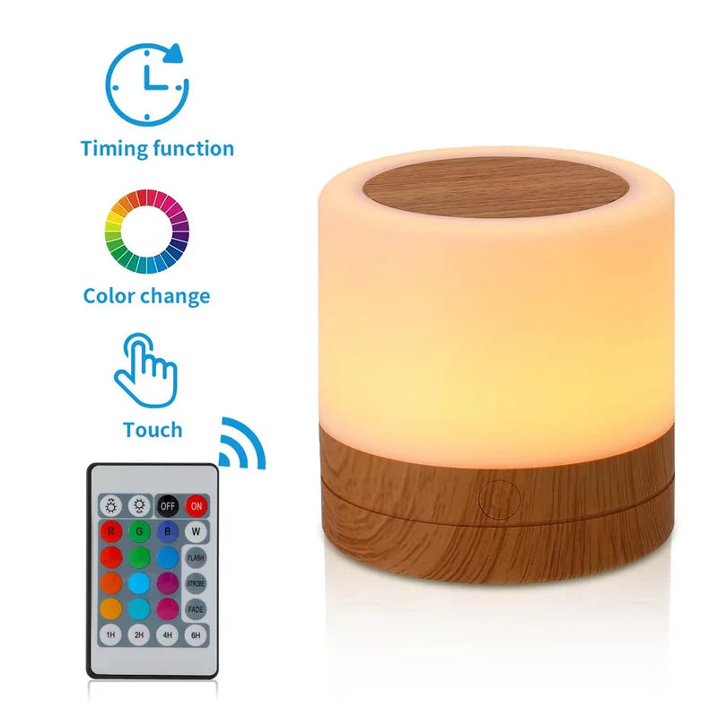 Dimmable 7-Color LED Touch Lamp