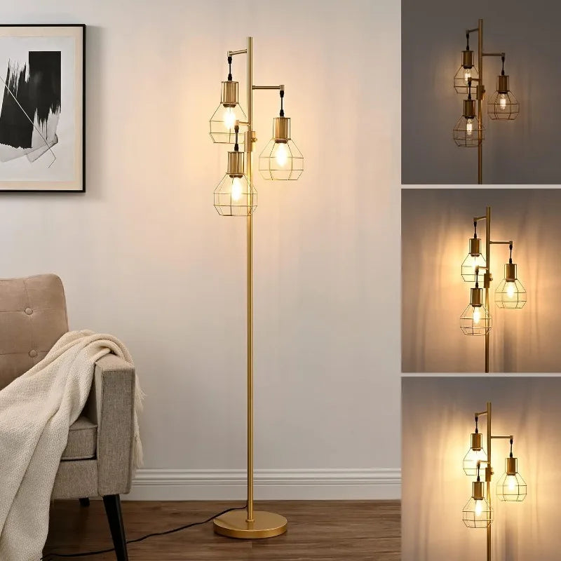 Dimmable Black Farmhouse Floor Lamp