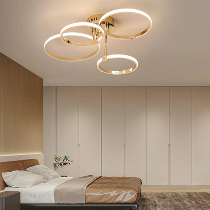 Dimmable Gold/Chrome LED Chandelier