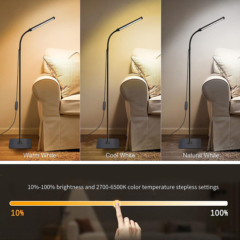 Dimmable Gooseneck LED Floor Lamp