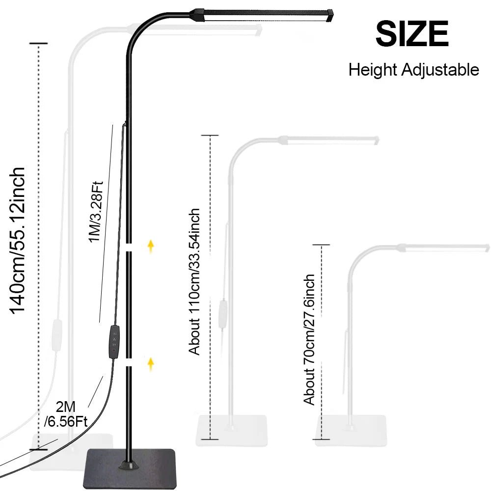 Dimmable Gooseneck LED Floor Lamp