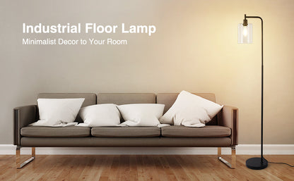 Dimmable Industrial Glass Floor Lamp