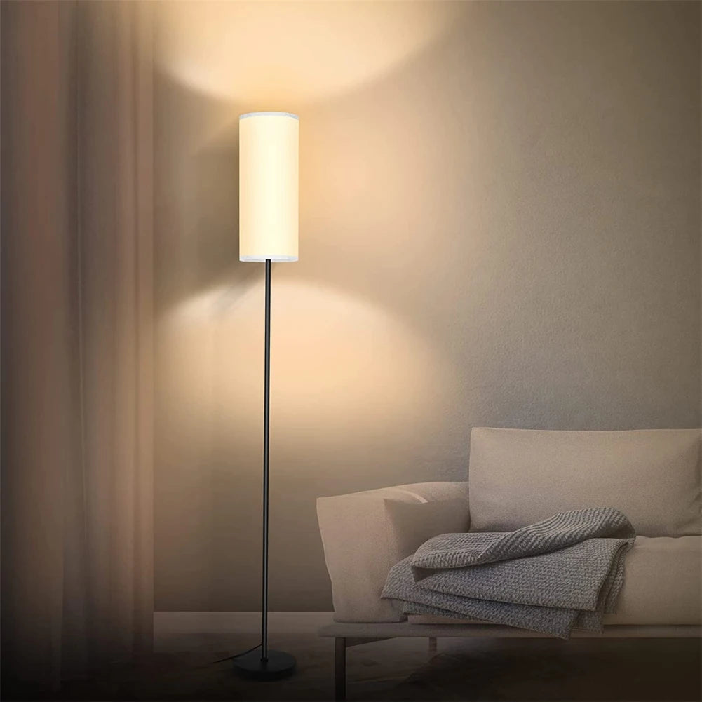 Dimmable LED Floor Lamp, Linen Shade