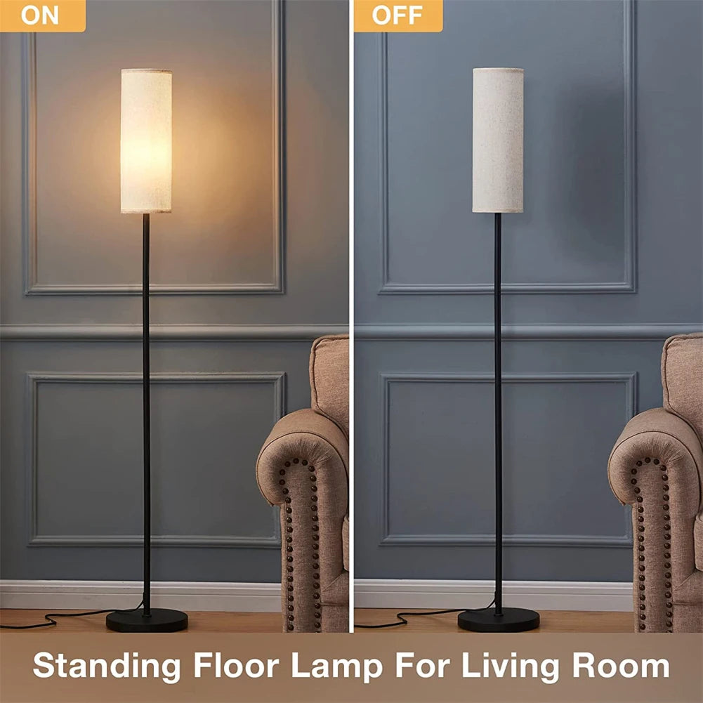 Dimmable LED Floor Lamp, Linen Shade