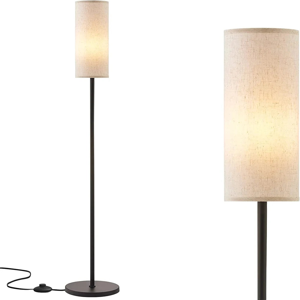 Dimmable LED Floor Lamp, Linen Shade