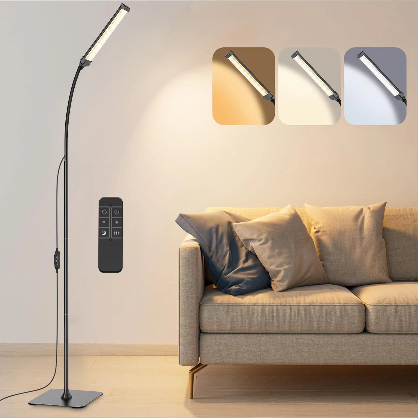 Dimmable LED Floor Lamp with Remote