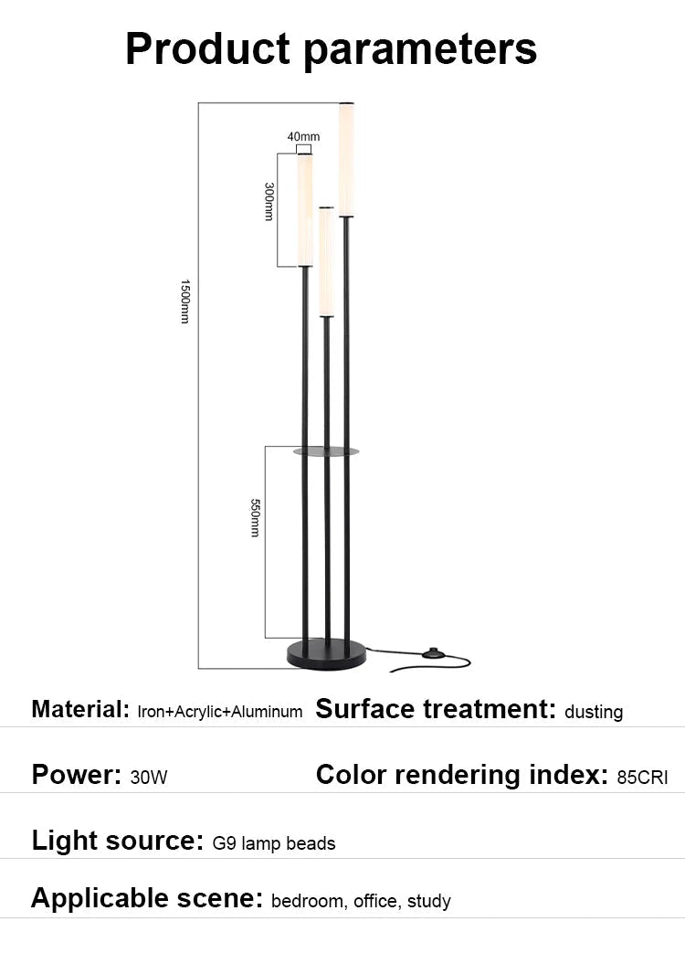 Dimmable LED Shelf Floor Lamp