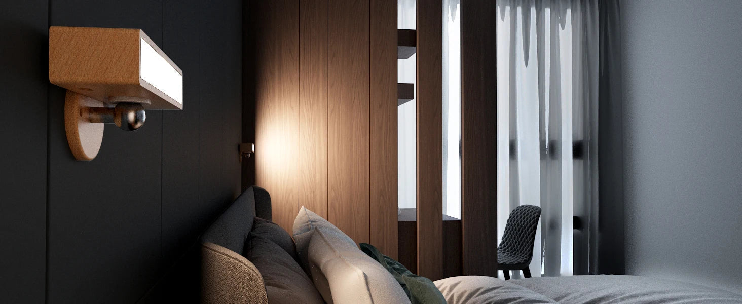 Dimmable Magnetic Wood Wall Lamp