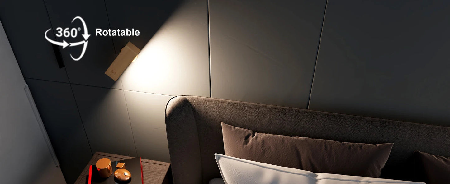 Dimmable Magnetic Wood Wall Lamp