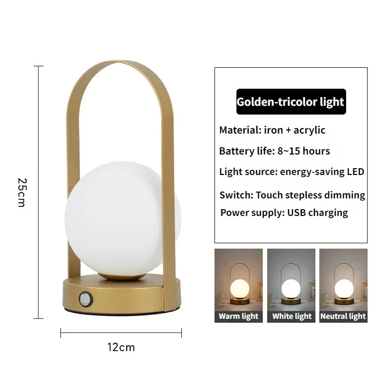 Dimmable Outdoor Metal Table Lamp