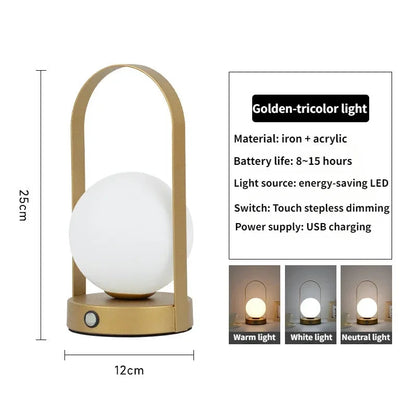 Dimmable Outdoor Metal Table Lamp