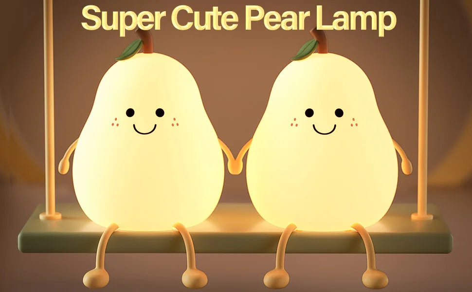 Dimmable Silicone Pear Night Light