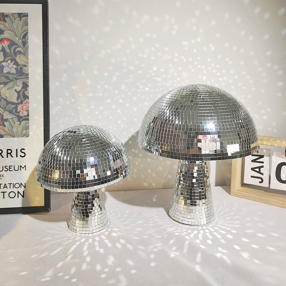 Disco Mushroom Reflective Mirror Decor