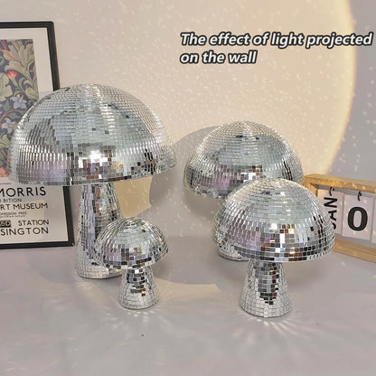 Disco Mushroom Reflective Mirror Decor