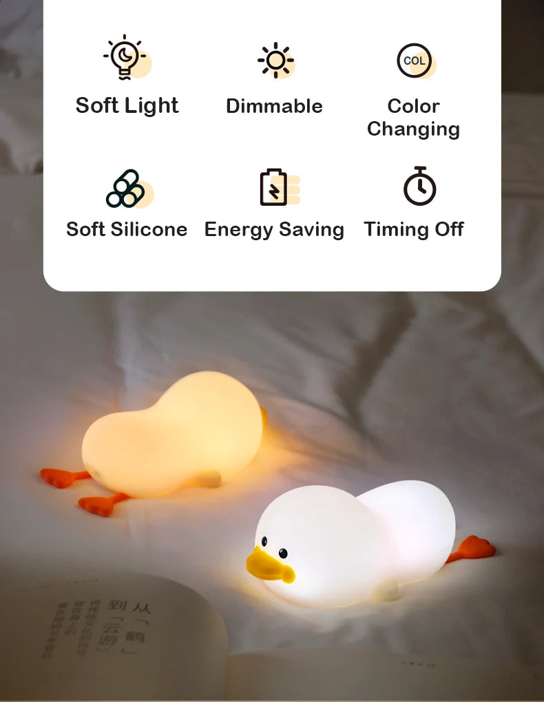 Doudou Duck Silicone Night Light