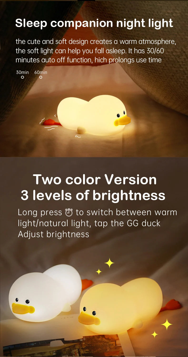 Doudou Duck Silicone Night Light