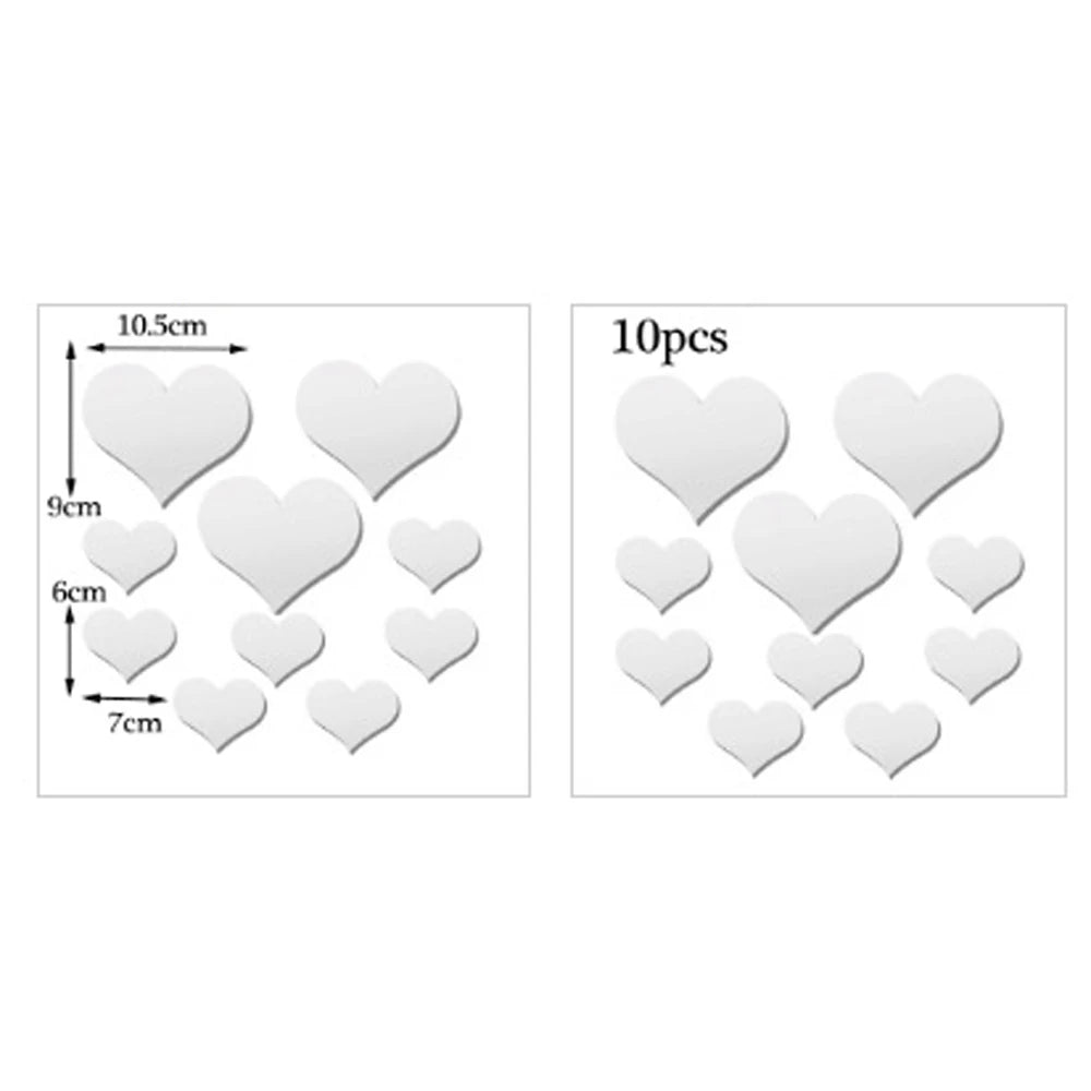 Durable 3D Love Heart Stickers