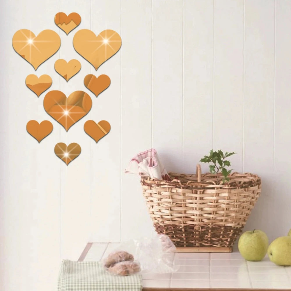 Durable 3D Love Heart Stickers