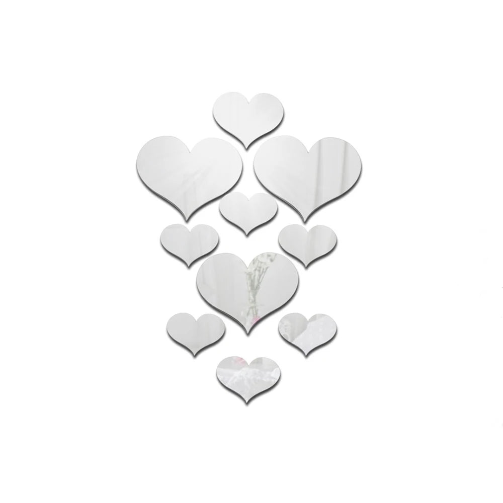 Durable 3D Love Heart Stickers