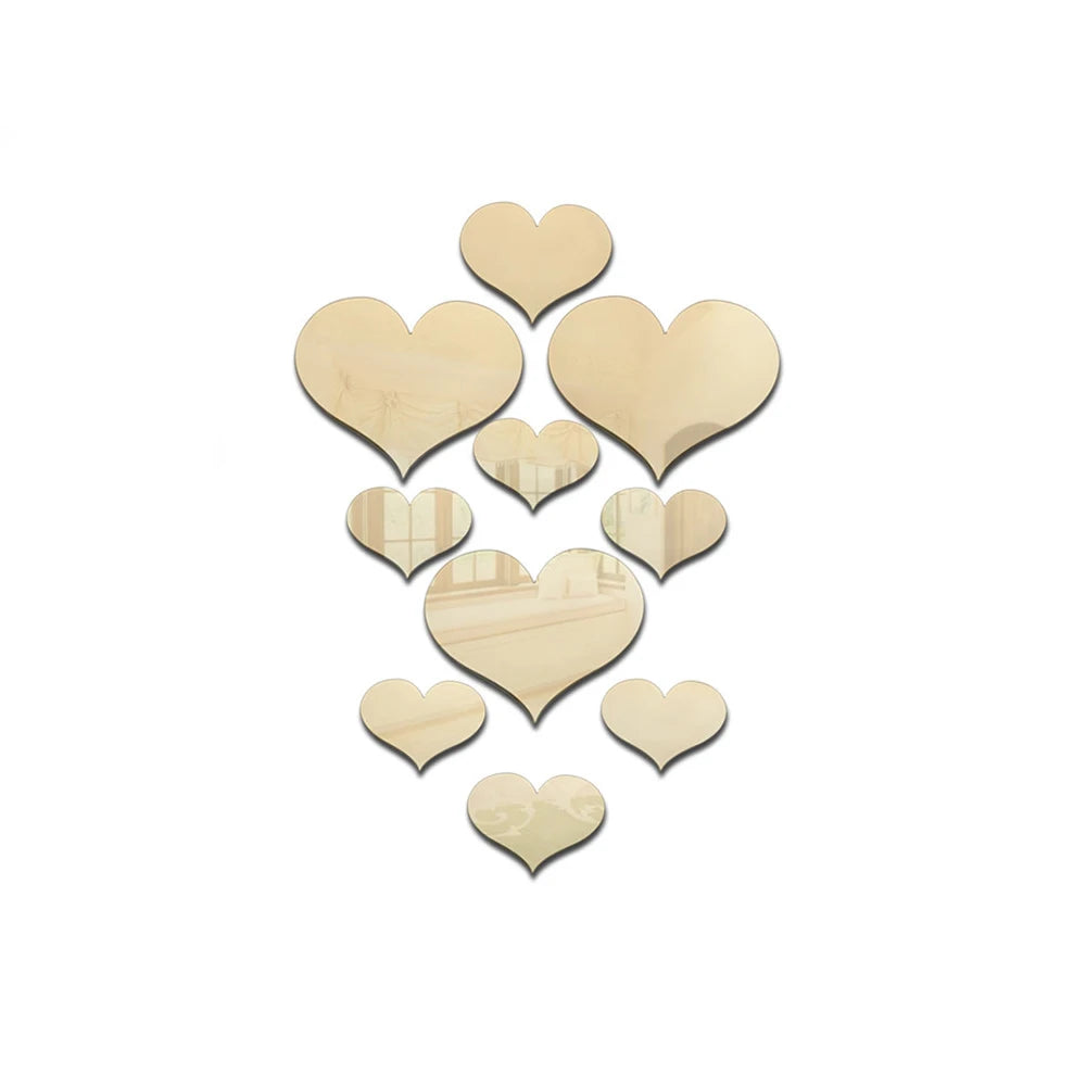 Durable 3D Love Heart Stickers